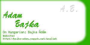adam bajka business card
